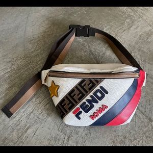 Fendi White and Brown Belt Bag